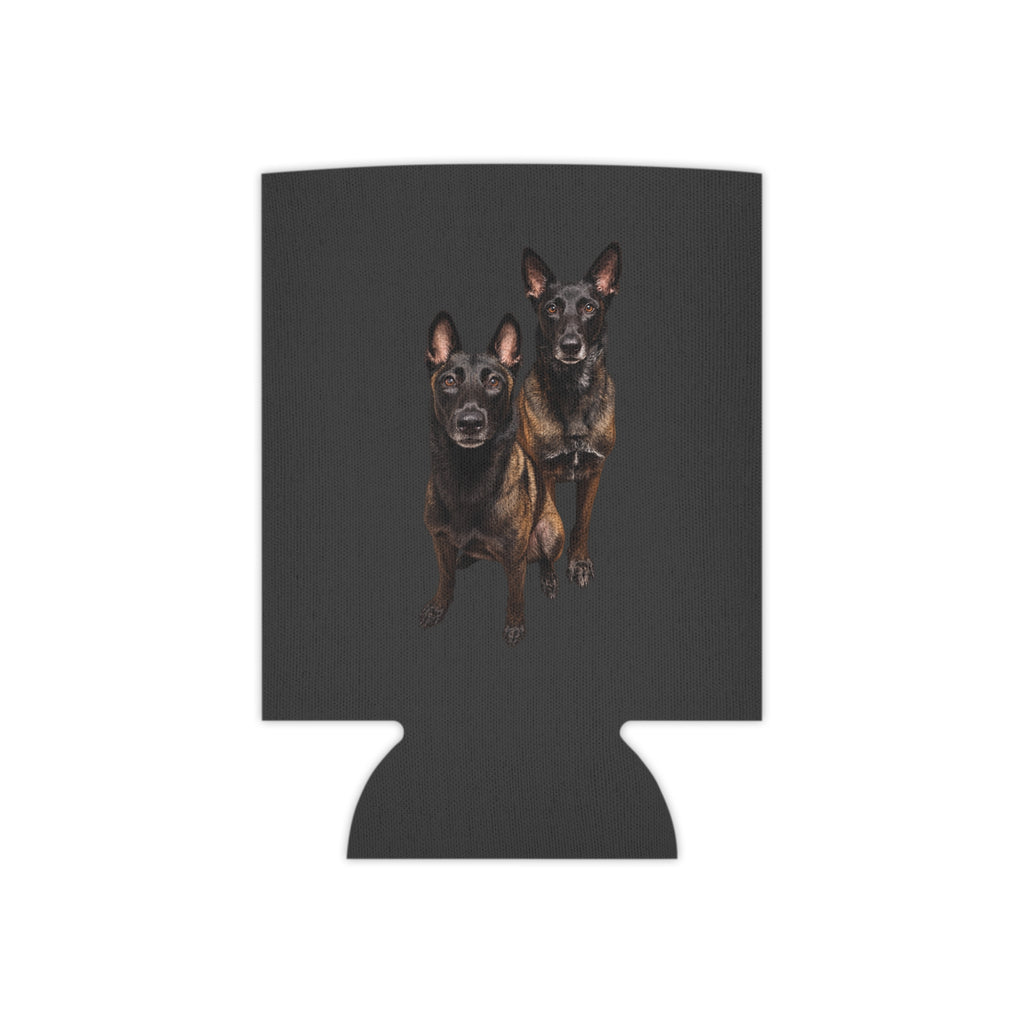 Can Cooler - Personalized Belgian Malinois Duo Design with 'reddentherescuemal EST. 2024'