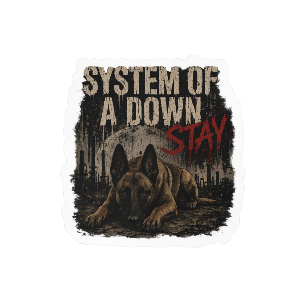 STAY Belgian Malinois Kiss-Cut Vinyl Decal