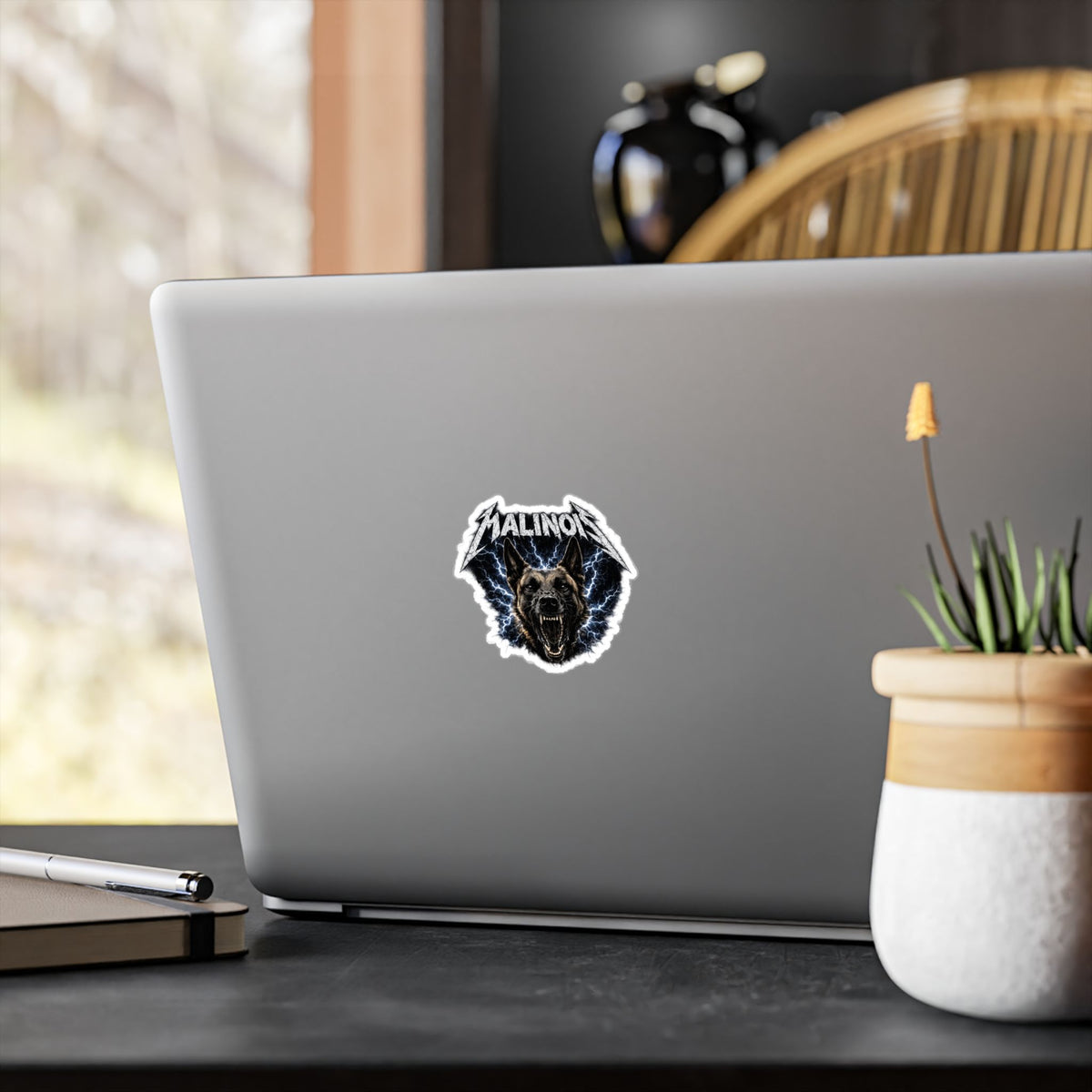 Malinois Lightning — Kiss-Cut Vinyl Decal