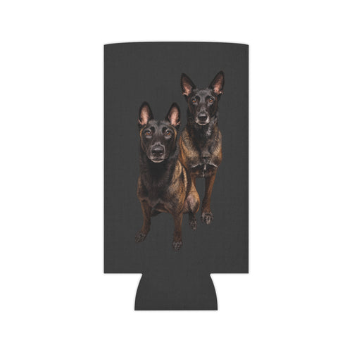 Can Cooler - Personalized Belgian Malinois Duo Design with 'reddentherescuemal EST. 2024'