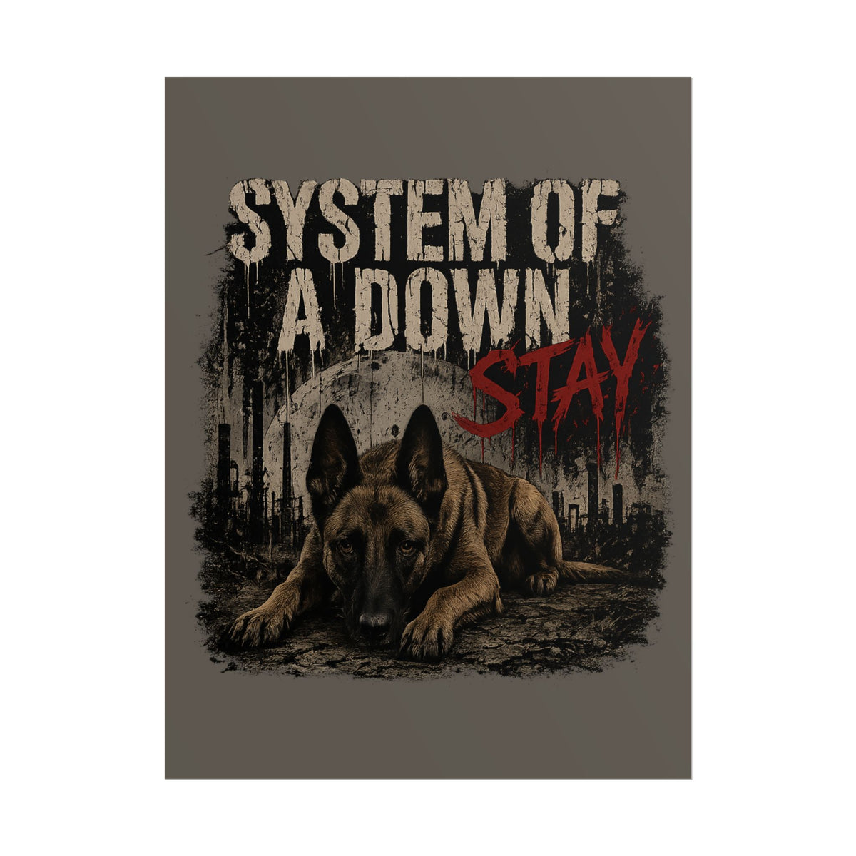 STAY Belgian Malinois Rolled Poster