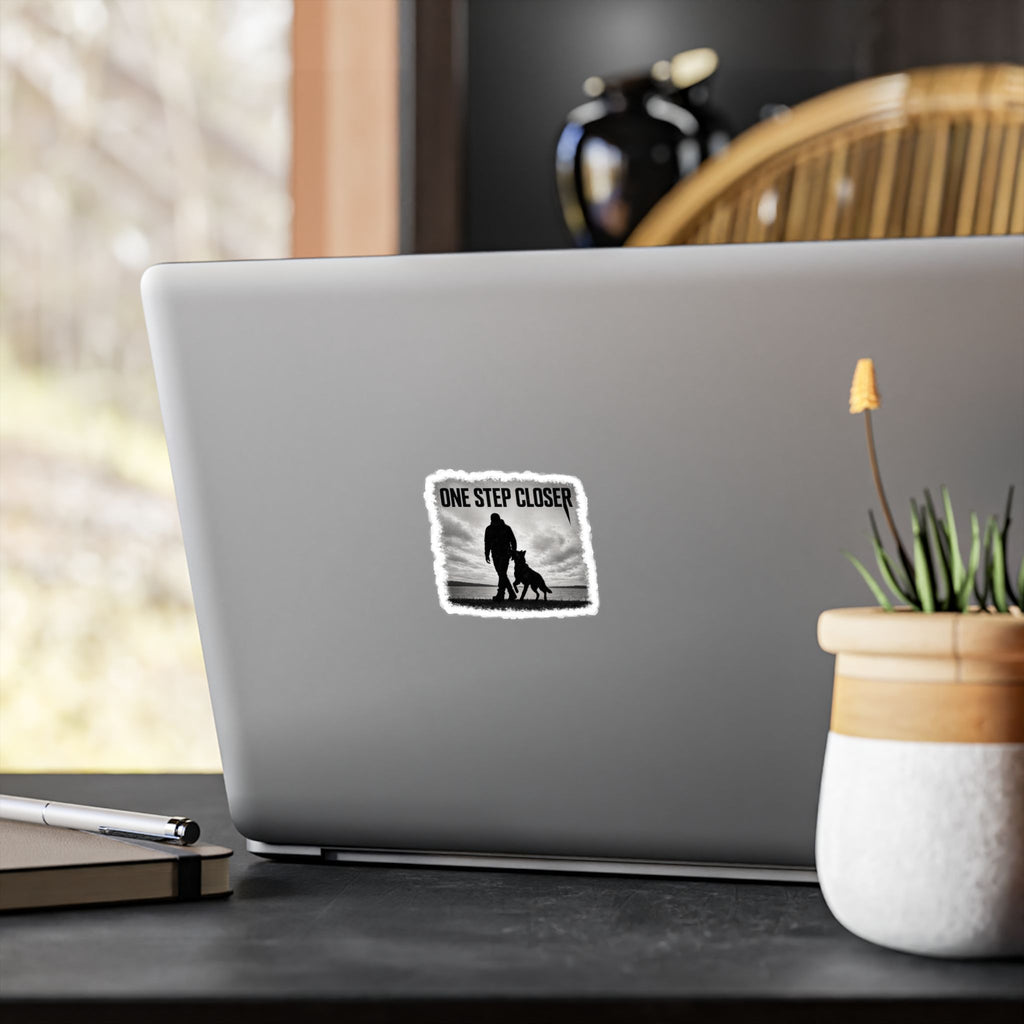 One Step Closer - Belgian Malinois Kiss-Cut Vinyl Sticker