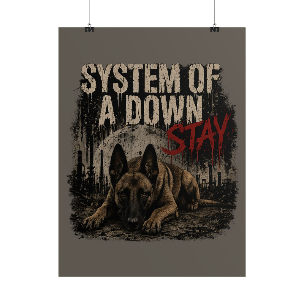 STAY Belgian Malinois Rolled Poster