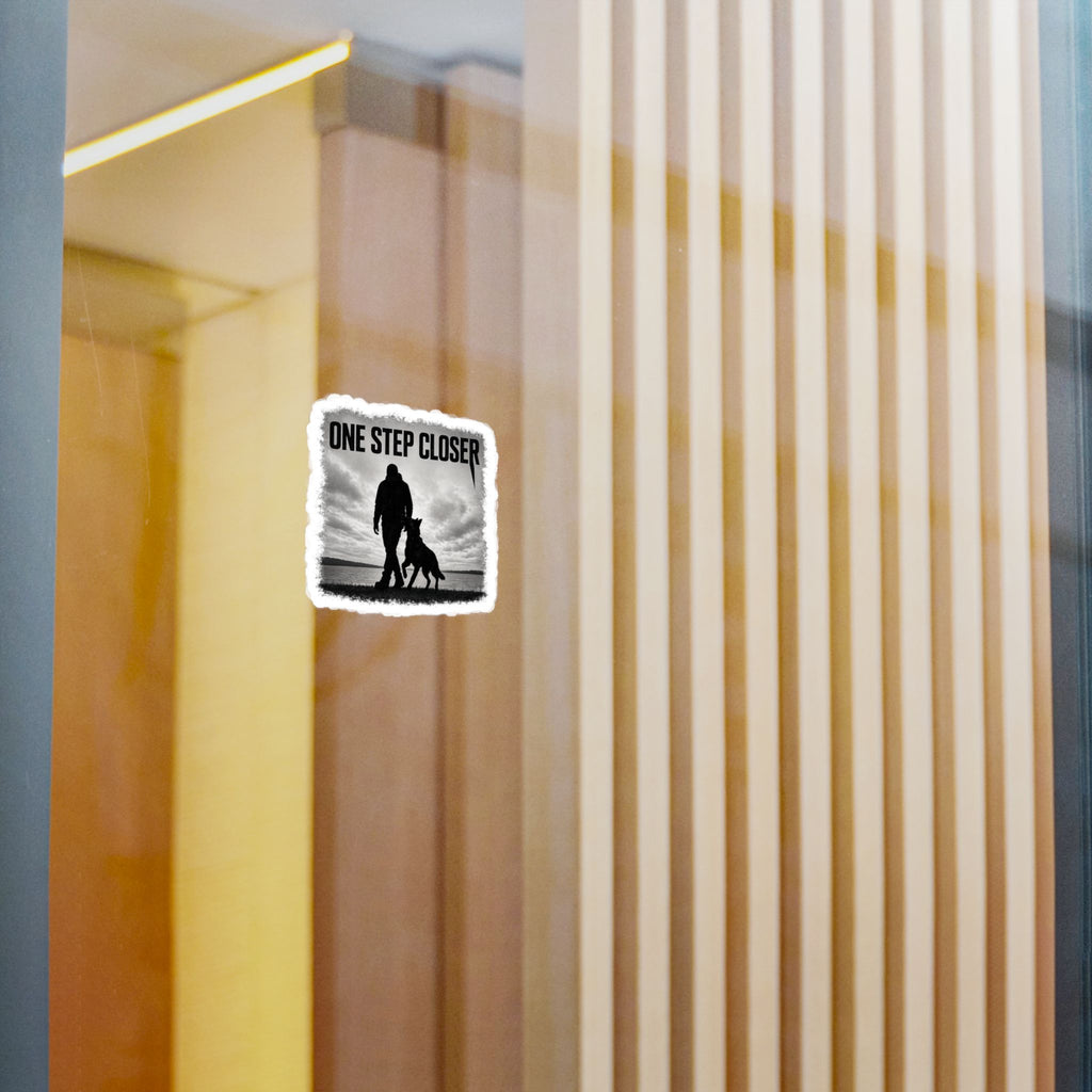 One Step Closer - Belgian Malinois Kiss-Cut Vinyl Sticker