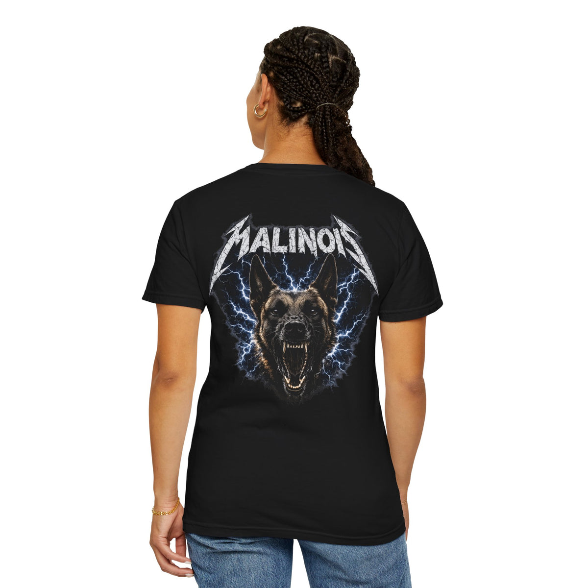 Malinois Lightning Graphic T-Shirt — Belgian Malinois Dog Tee