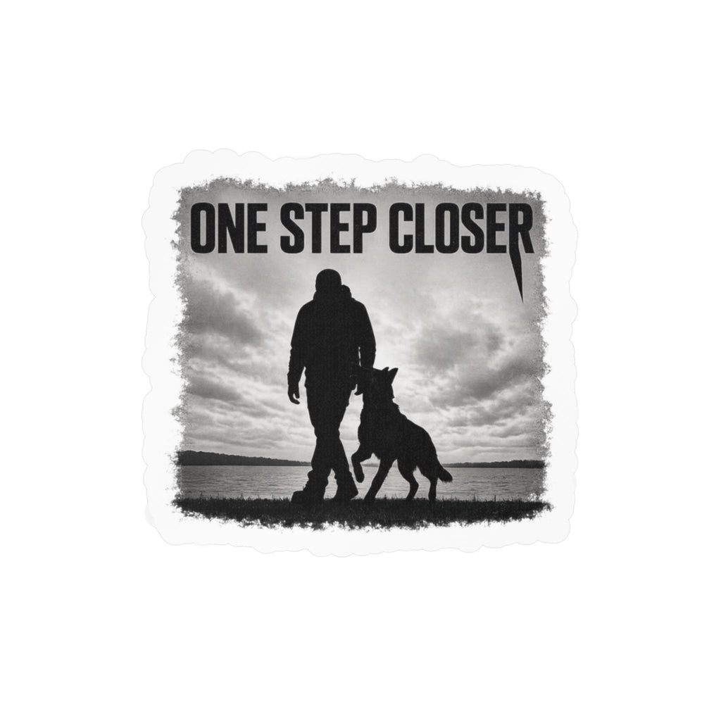 One Step Closer - Belgian Malinois Kiss-Cut Vinyl Sticker