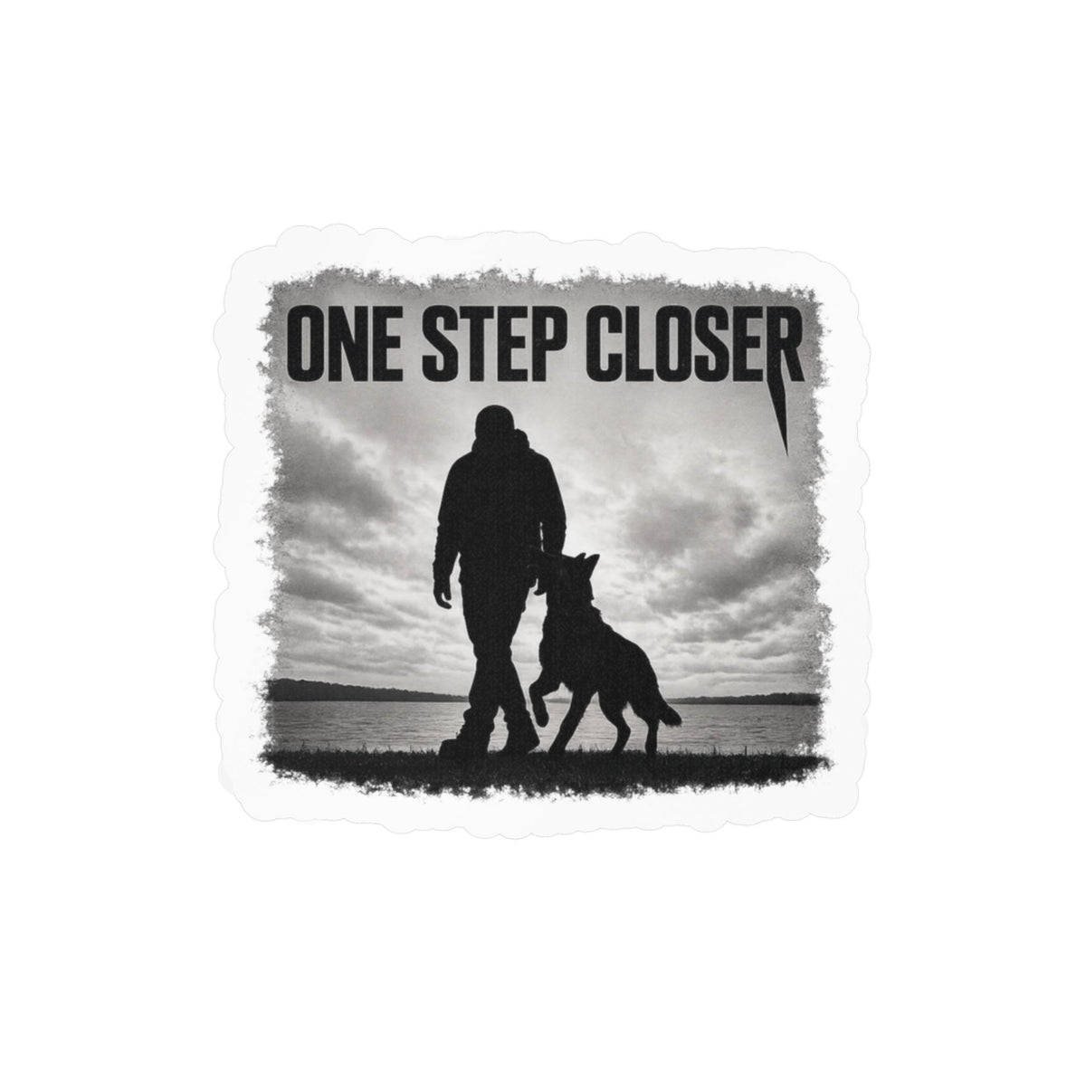 One Step Closer - Belgian Malinois Kiss-Cut Vinyl Sticker